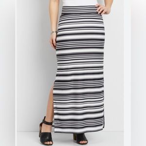 NWOT, Maurice’s, Women’s Stripped Skirt, Slits on each side, Size M
